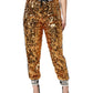 Metallic Gold DG Logo Sequined Jogger Pants