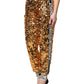 Metallic Gold DG Logo Sequined Jogger Pants