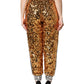 Metallic Gold DG Logo Sequined Jogger Pants