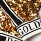 Metallic Gold DG Logo Sequined Jogger Pants