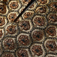 Brown Polyester Brocade A-line Mini Skirt