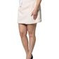 Off White Faux Fur High Waisted Mini Skirt
