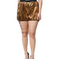 Metallic Gold High Waist Women Hotpants Short