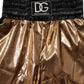 Metallic Gold High Waist Women Hotpants Short