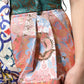 Multicolor Cotton Patchwork Hot Pants Shorts