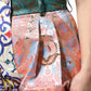 Multicolor Cotton Patchwork Hot Pants Shorts