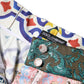 Multicolor Cotton Patchwork Hot Pants Shorts