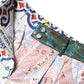 Multicolor Cotton Patchwork Hot Pants Shorts