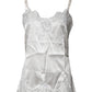 Top White Satin Lace Tank Lingerie Underwear
