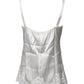 Top White Satin Lace Tank Lingerie Underwear