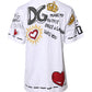 White Short-Sleeved Printed Jersey T-shirt