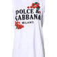 White Floral Printed Cotton Sleeveless T-shirt