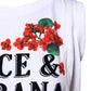 White Floral Printed Cotton Sleeveless T-shirt