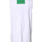 White Floral Printed Cotton Sleeveless T-shirt