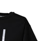 Black Printed Cotton Crew Neck Tee T-shirt