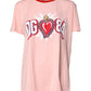 Pink D&G 84 Print Cotton Crew Neck T-shirt