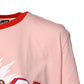 Pink D&G 84 Print Cotton Crew Neck T-shirt