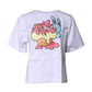 White Printed Cotton Crew Neck Tee T-shirt
