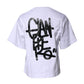 White Printed Cotton Crew Neck Tee T-shirt