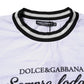 White Cotton DG Fashion Crew Neck Tee T-shirt