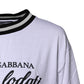 White Cotton DG Fashion Crew Neck T-shirt