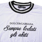 White Cotton DG Fashion Crew Neck T-shirt