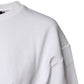 White Cotton Blend 3/4 Sleeves Blouse Top