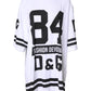 White Black Fashion Devotion Oversized Top
