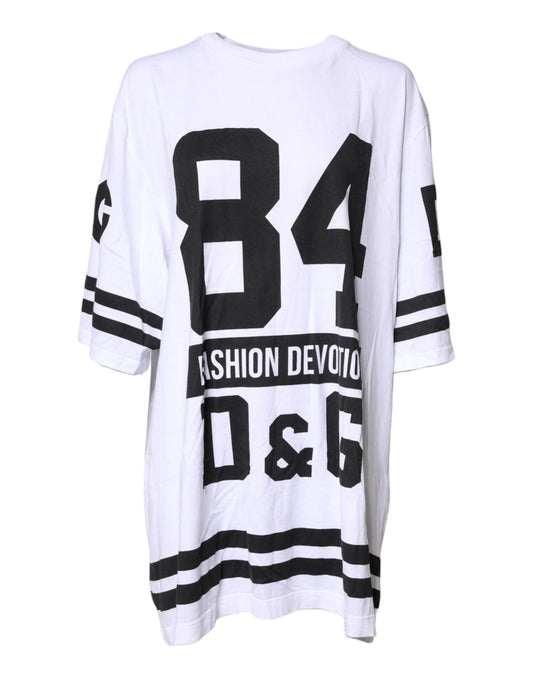 White Black Fashion Devotion Oversized Top