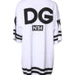 White Black Fashion Devotion Oversized Top