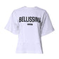 White Bellissima Cotton Crew Neck T-shirt