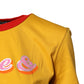 Yellow Printed Cotton Short Sleeves T-shirt