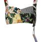 Multicolor Sweetheart Neck Patchwork Crop Top