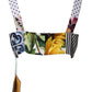 Multicolor Sweetheart Neck Patchwork Crop Top