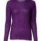 Violet Knitted Long Sleeves Round Neck Sweater