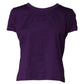 Violet Cotton Crewneck Short Sleeves T-shirt