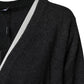Grey Cashmere Deep V-neck Pullover Sweater