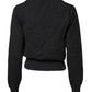 Grey Cashmere Deep V-neck Pullover Sweater