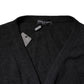 Grey Cashmere Deep V-neck Pullover Sweater