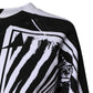 White Black Zebra Print Sweatshirt Sweater