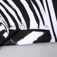 White Black Zebra Print Sweatshirt Sweater