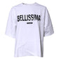 White Bellissima Cotton Crew Neck T-shirt