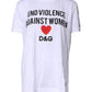 White Cotton Printed Round Neck Top T-shirt