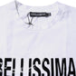 White Bellissima Cotton Crew Neck T-shirt