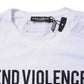 White Cotton Printed Round Neck Top T-shirt