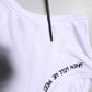 White Cotton Sleeveless Printed Tank T-shirt