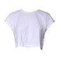 White Cotton Crew Neck Cropped Top T-shirt