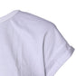 White Cotton Crew Neck Cropped Top T-shirt