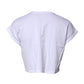 White Cotton Crew Neck Cropped Top T-shirt