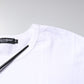 White Cotton Crew Neck Cropped Top T-shirt